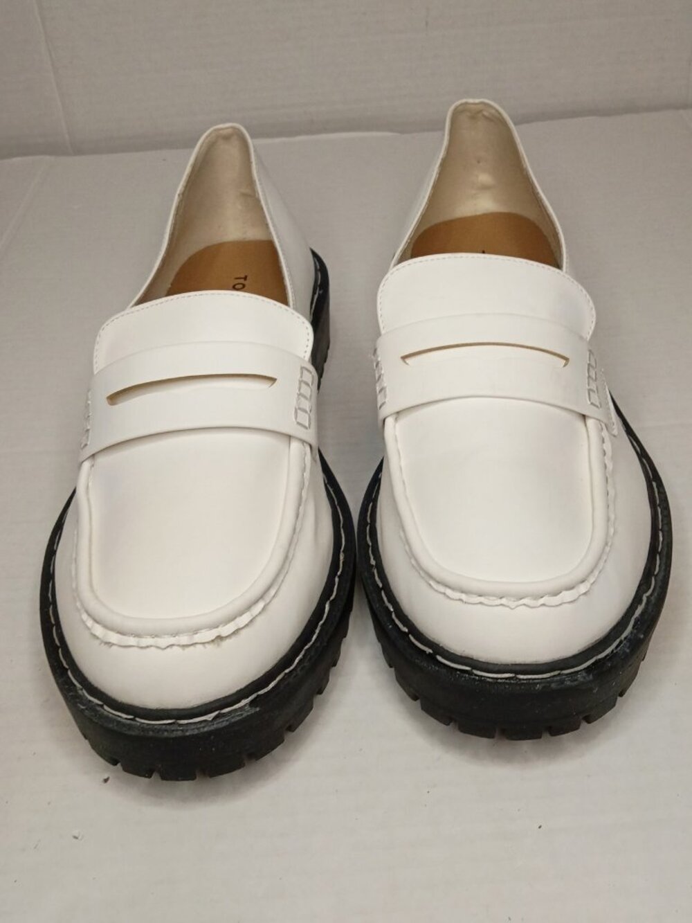 Torrid White Chunky Lug Penny Loafers Women's Size 11WW Extra Wide
